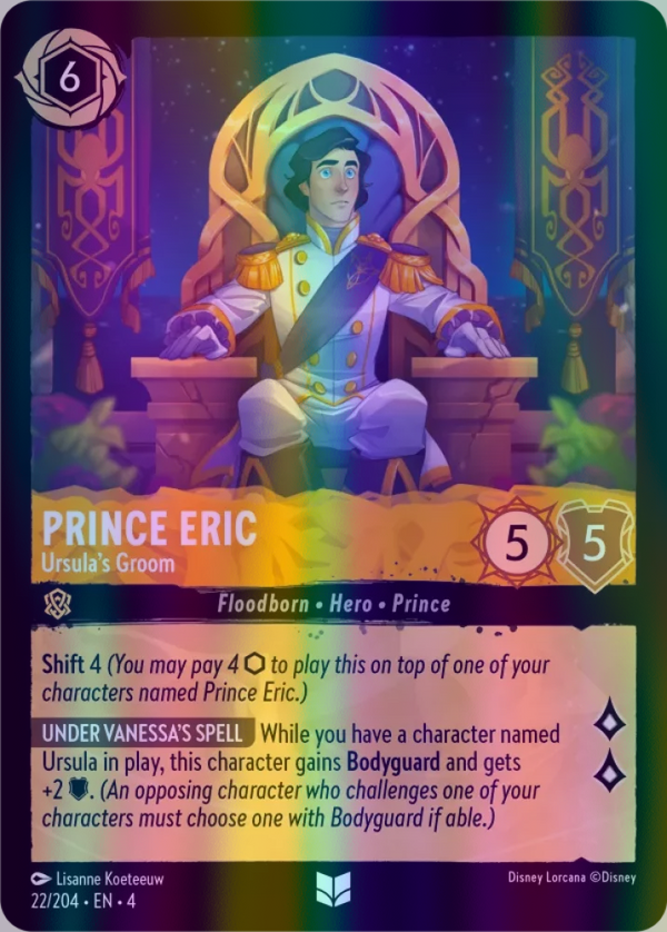 Prince Eric - Ursula's Groom (Ursula's Return 022/204) Uncommon - Near Mint Cold Foil