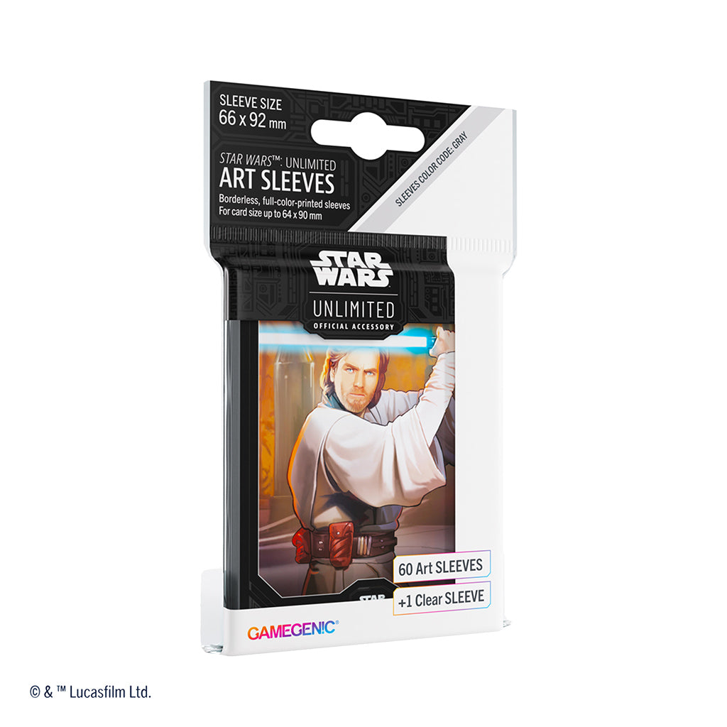 GameGenic: Art Sleeves - Star Wars: Unlimited - Obi-Wan Kenobi (Grey 60ct +1)