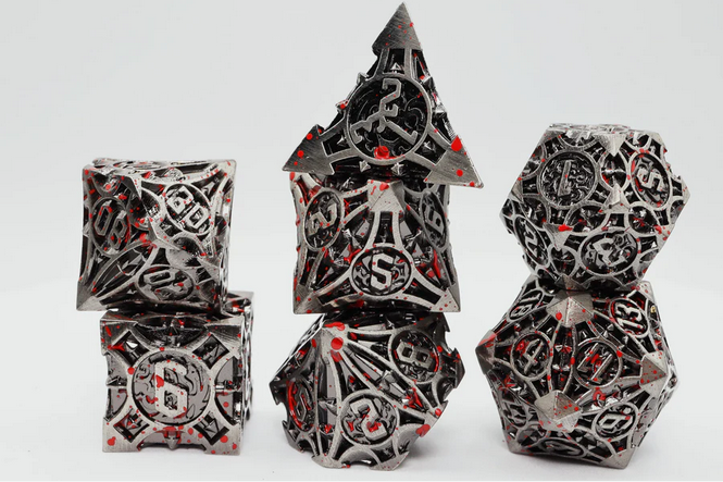 Quiver of Arrows: Vampiric Arrow - Metal RPG Dice Set