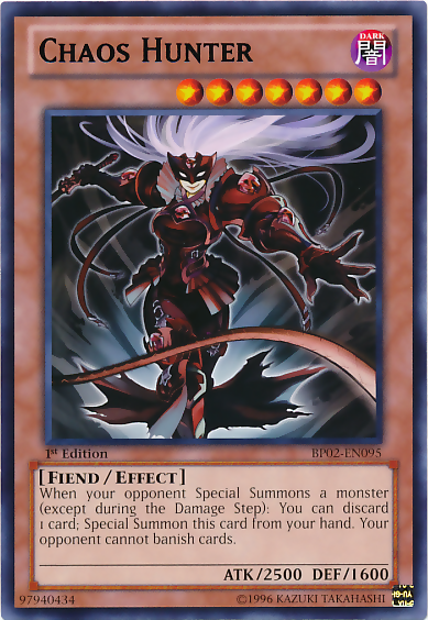 Chaos Hunter (BP02-EN095) Rare - Near Mint 1st Edition