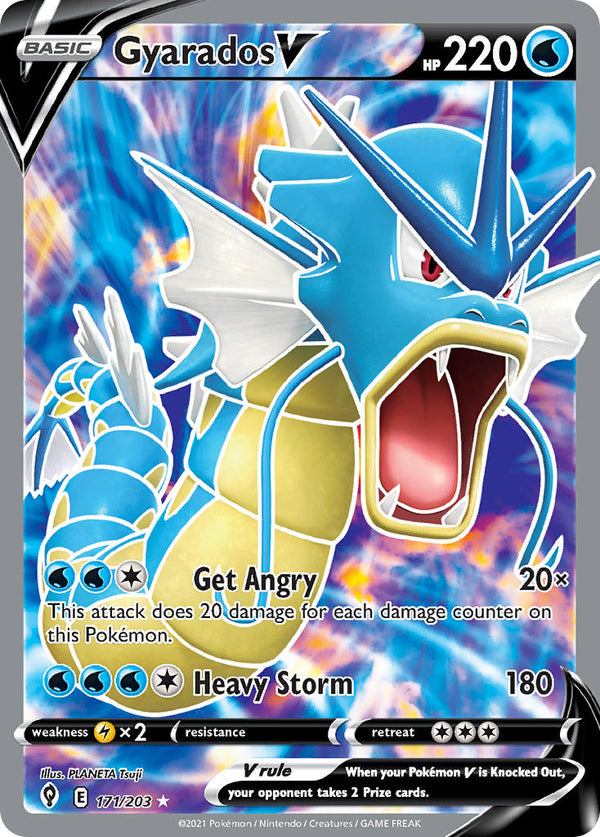 Gyarados V (Full Art) - 171/203 (SWSH07) Ultra Rare - Near Mint Holofoil