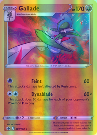 Gallade - 081/198 (SWSH06) Rare - Near Mint Reverse Holofoil