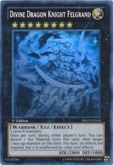 Divine Dragon Knight Felgrand (SHSP-EN056) Ghost Rare 1st Edition