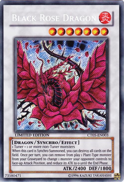 Black Rose Dragon (CT05-EN003) Secret Rare - Near Mint Limited Edition