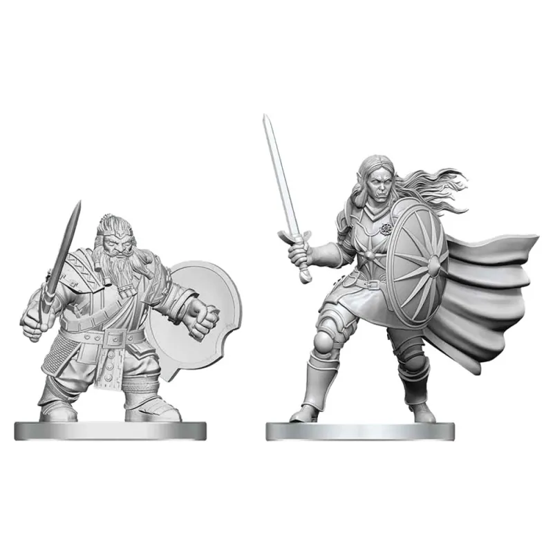 D&D: Nolzur's Marvelous Miniatures - Dwarf Fighter & Orc Paladin (90887)