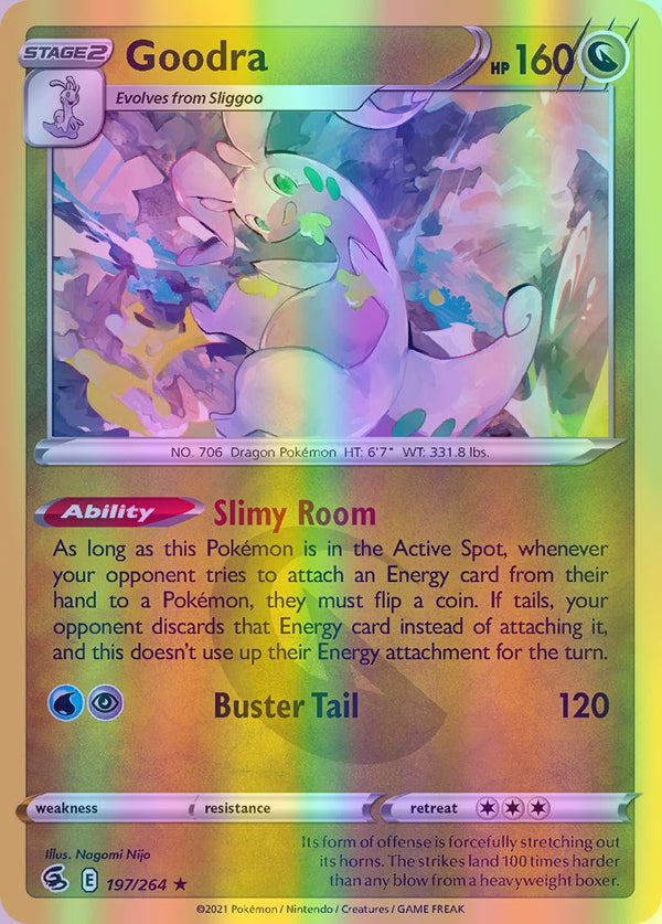 Goodra - 197/264 (SWSH08) Rare - Near Mint Reverse Holofoil