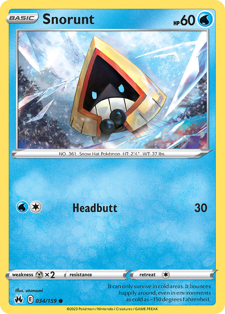 Snorunt - 034/159 (CRZ) Common -  Near Mint