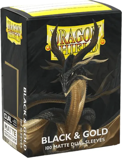 Dragon Shield: Standard - Dual Matte: Black & Gold 100 Count