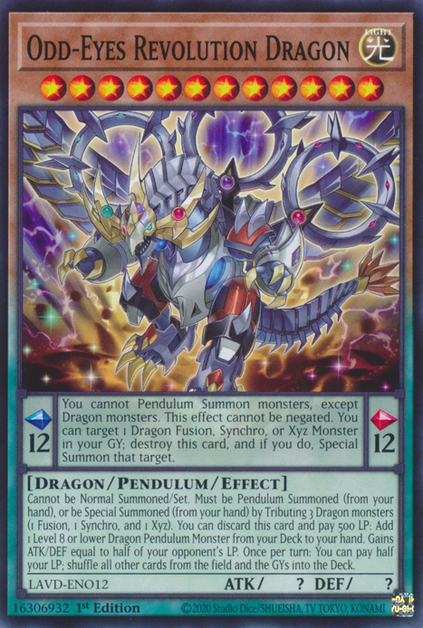 Odd-Eyes Revolution Dragon (LAVD-ENO12)