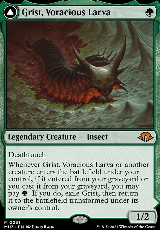 Grist, Voracious Larva // Grist, the Plague Swarm [#0251] (MH3-M-FOIL)