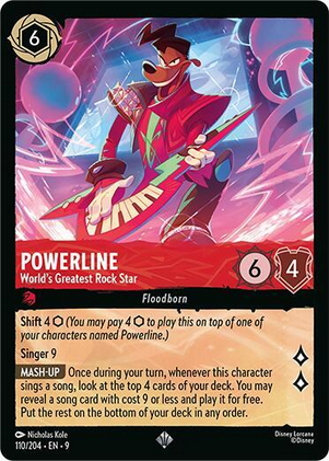 Powerline - World's Greatest Rock Star (Fabled - 110/204)  Super Rare
