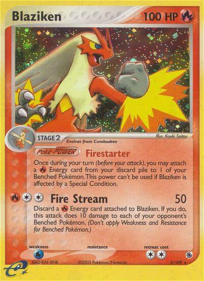 Blaziken - 3/109 (RS) Holo Rare - Light Play Holofoil