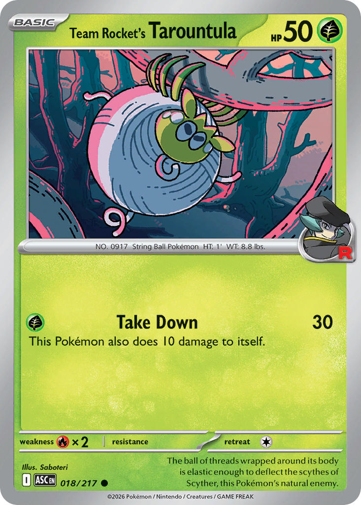 Team Rocket's Tarountula - 018/217 (ASC) Common