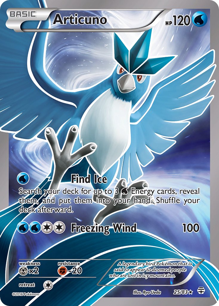 Articuno (Full Art) - 025/083 (GEN) Holo Rare - Near Mint Holofoil