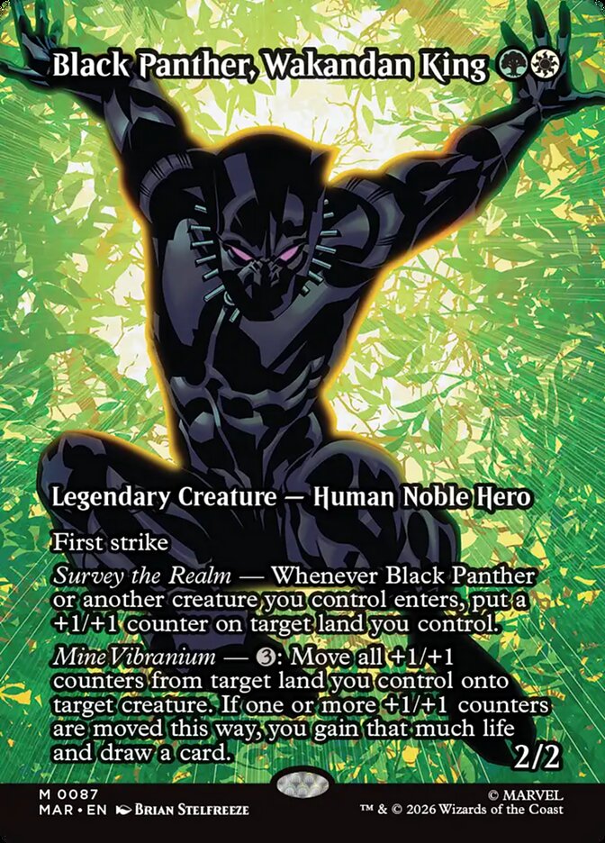 Black Panther, Wakandan King [ #0087 Borderless ] (MAR-M)