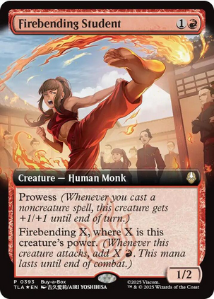 Firebending Student (Extended Art) [#0393] (TLA-R-BAB-FOIL)