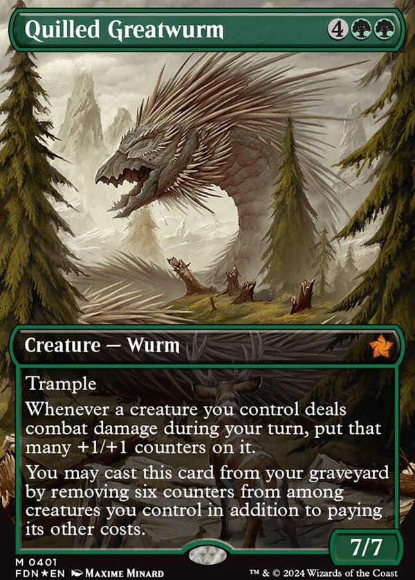 Quilled Greatwurm [#0401 Mana Foil] (FDN-M)