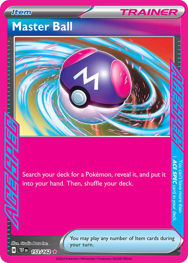 Master Ball - 153/162 (TEF) ACE SPEC Rare - Near Mint Holofoil