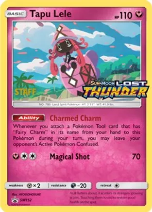 Tapu Lele (Prerelease) [Staff] - SM152 (SM:PR) Promo - Near Mint Holofoil