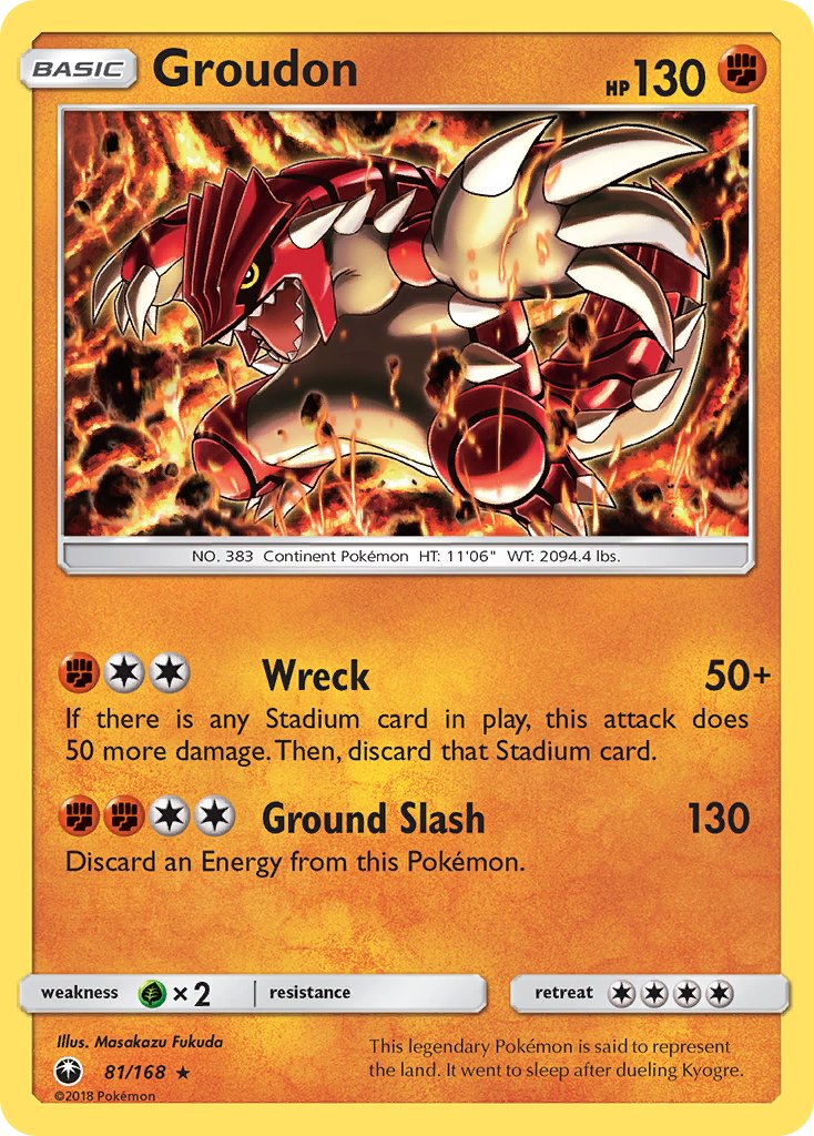 Groudon - 081/168 (CES) Holo Rare - Near Mint Holofoil