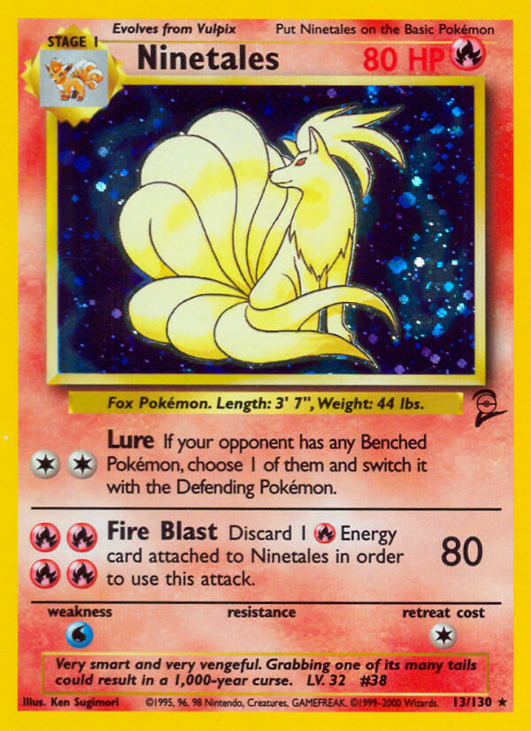 Ninetales - 013/130 (BS2) Holo Rare - Near Mint Holofoil