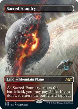 Sacred Foundry [#285 Alternate Art Borderless] (UNF-R-FOIL) Light Play