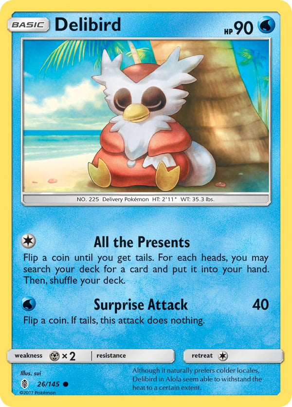 Delibird - 026/145 (SM:GRI) Common - Near Mint