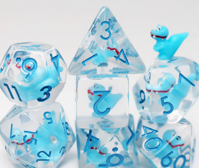 Baby Velociraptor RPG Dice Set