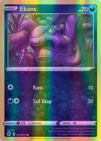 Ekans - 33/73 (CHP) Common - Near Mint Reverse Holofoil