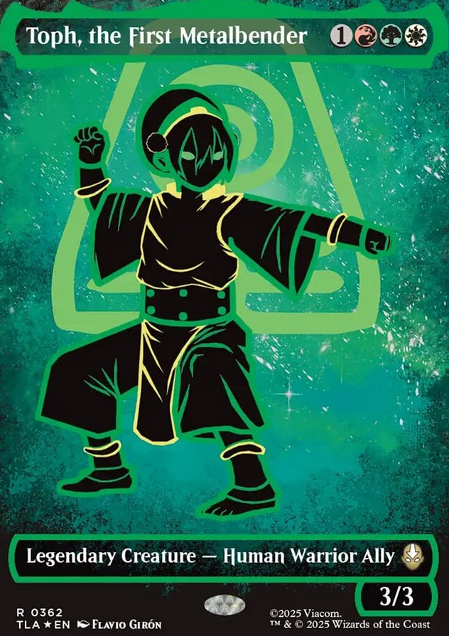 Toph, the First Metalbender [ #0362 Borderless Neon Ink Foil ] (TLA-R)