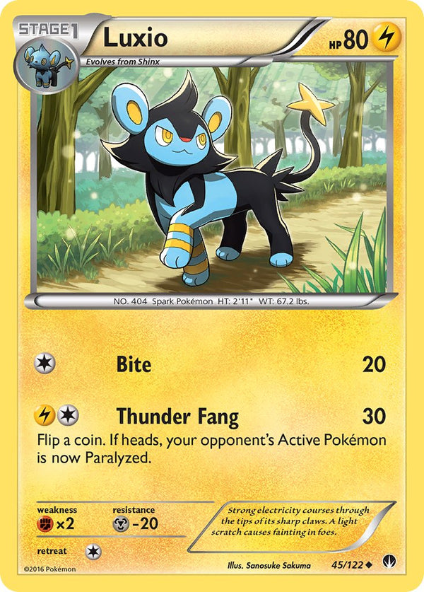 Luxio - 045/122 (BKP) Uncommon - Near Mint