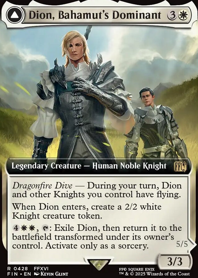 Dion, Bahamut's Dominant // Bahamut, Warden of Light [ #0428 Extended Art ] (FIN-R)