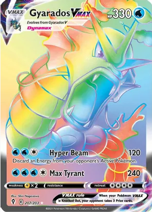 Gyarados VMAX (Secret) - 207/203 (SWSH07) Secret Rare - Near Mint Holofoil