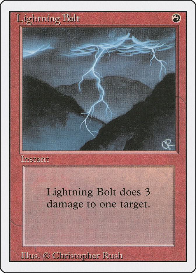Lightning Bolt (3ED-C) Heavy Play
