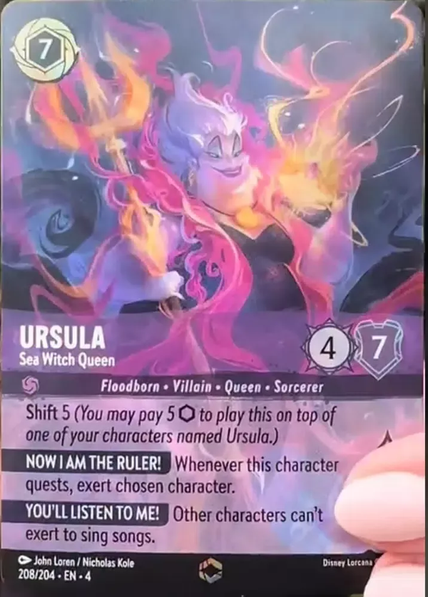 Ursula - Sea Witch Queen (Alternate Art) (Ursula's Return 208/204) Enchanted - Near Mint Holofoil