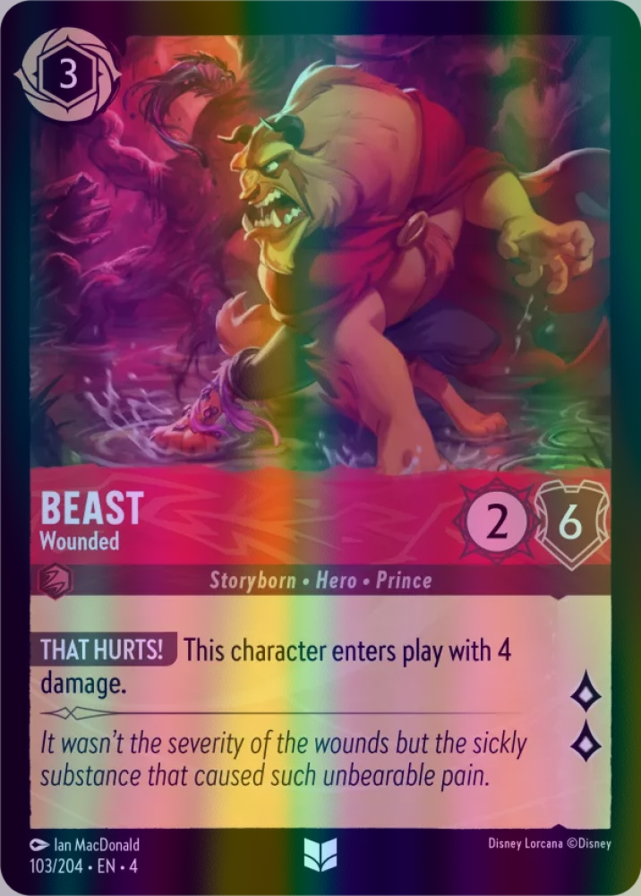 Beast - Wounded (Ursula's Return 103/204) Uncommon - Near Mint Cold Foil