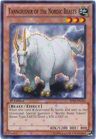 Tanngrisnir of the Nordic Beasts (Starfoil) (BP01-EN216) Starfoil Rare - Near Mint 1st Edition