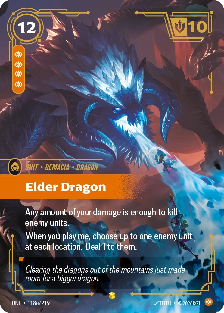 Elder Dragon (Alternate Art) - 118a/219 (UNL)  Showcase