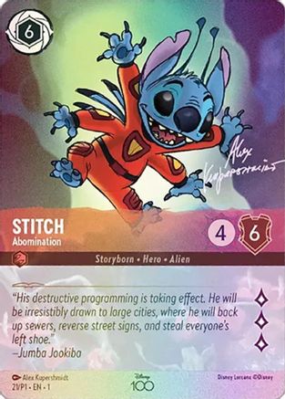 Stitch - Abomination (Alternate Art) (Disney100 Promos 21/P1) Promo - Near Mint Holofoil