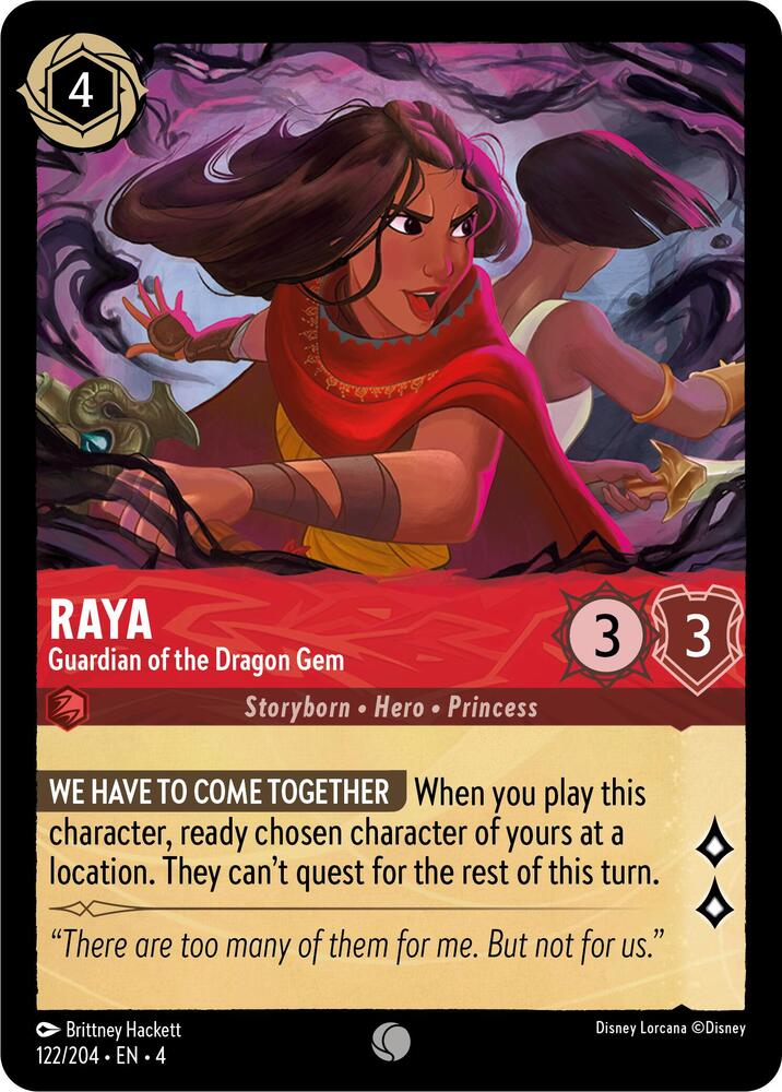 Raya - Guardian of the Dragon Gem (Ursula's Return 122/204) Common - Near Mint