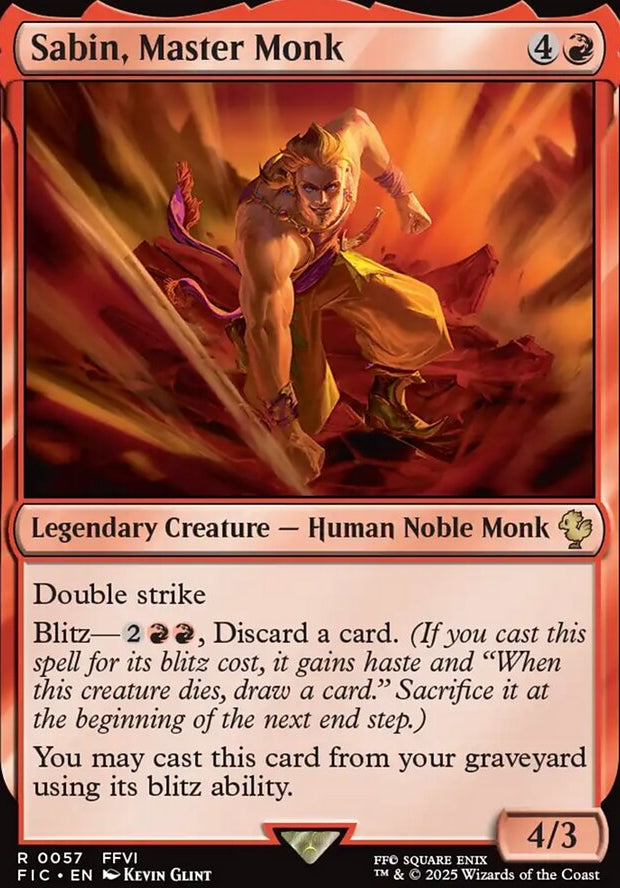 Sabin, Master Monk [ #0057 ] (FIC-R)