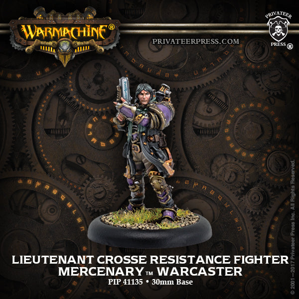 Warmachine: Mercenaries - Lieutenant Gaston Crosse, Warcaster (Metal)