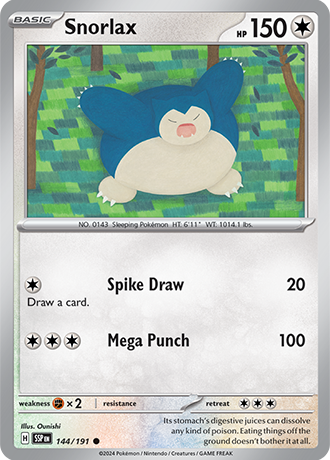 Snorlax - 144/191 (SSP) Common - Near Mint