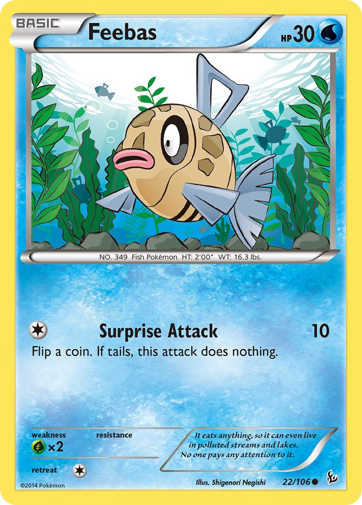 Feebas - 022/106 (FLF) Common - Near Mint