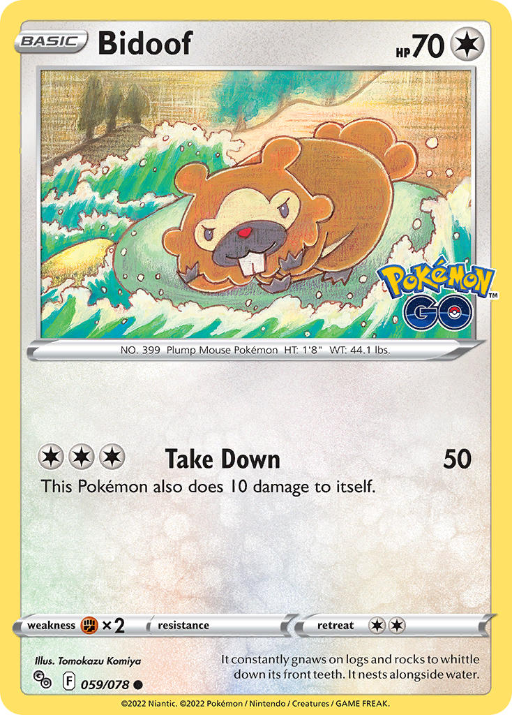 Bidoof - 059/078 (PGO) Common - Near Mint