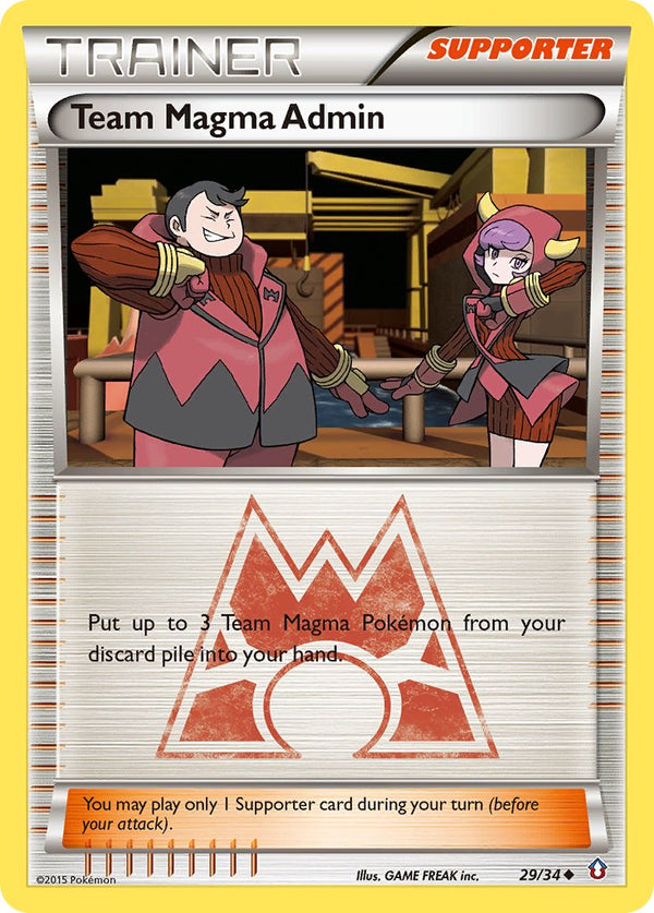 Team Magma Admin - 029/034 (DCR) Uncommon - Near Mint