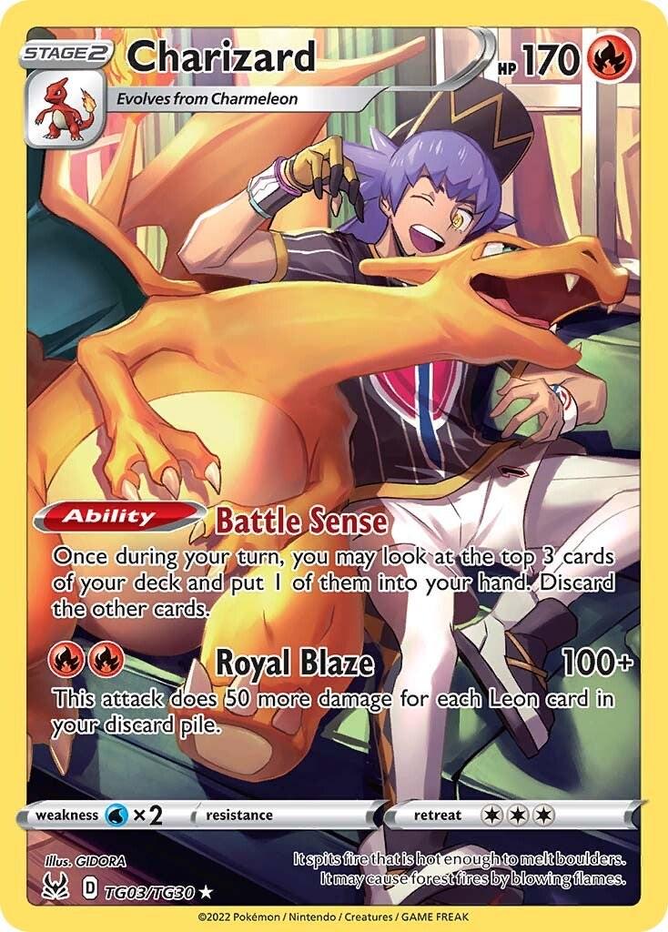 Charizard - TG03/TG30 (SWSH11:TG) Ultra Rare - Damaged Holofoil