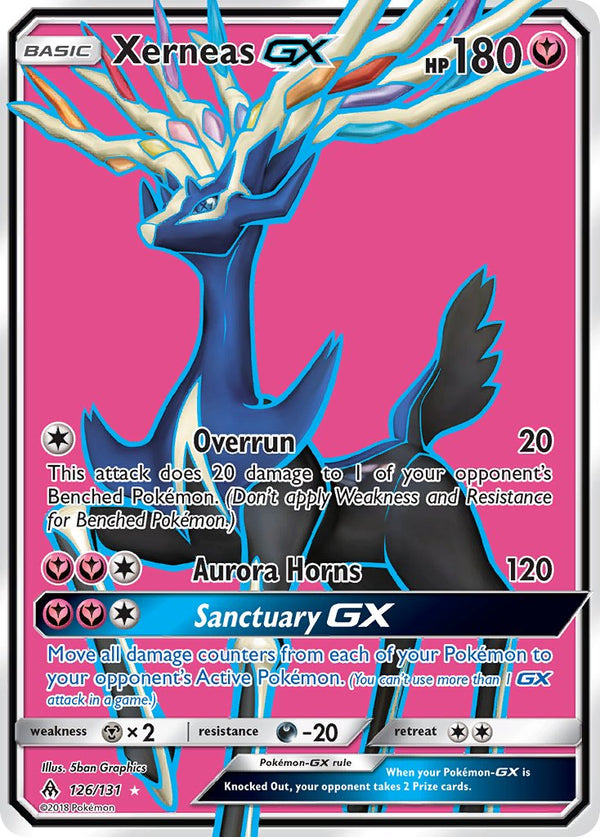 Xerneas GX (Full Art) - 126/131 (FLI) Ultra Rare - Near Mint Holofoil