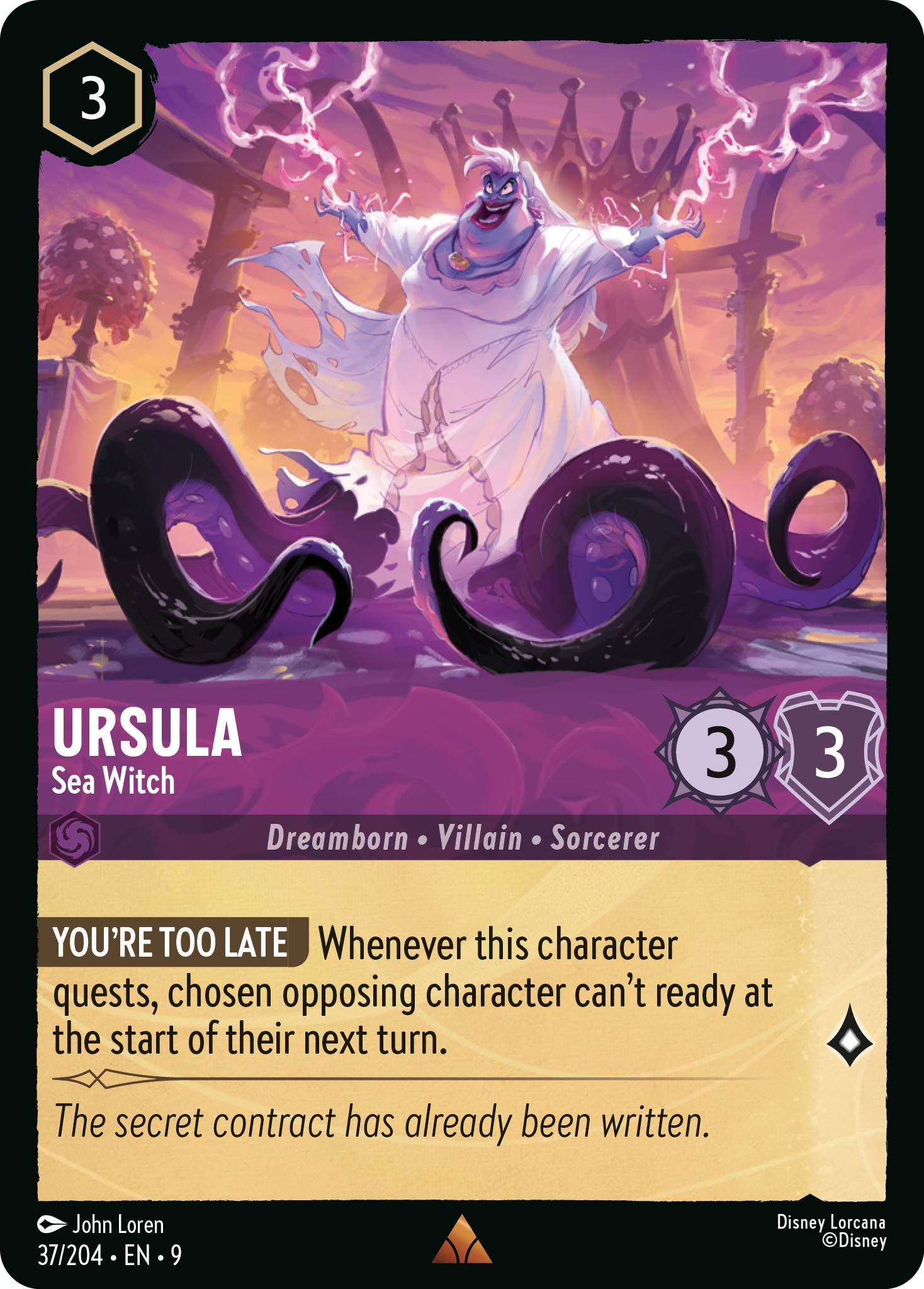Ursula - Sea Witch (Fabled - 037/204)  Rare