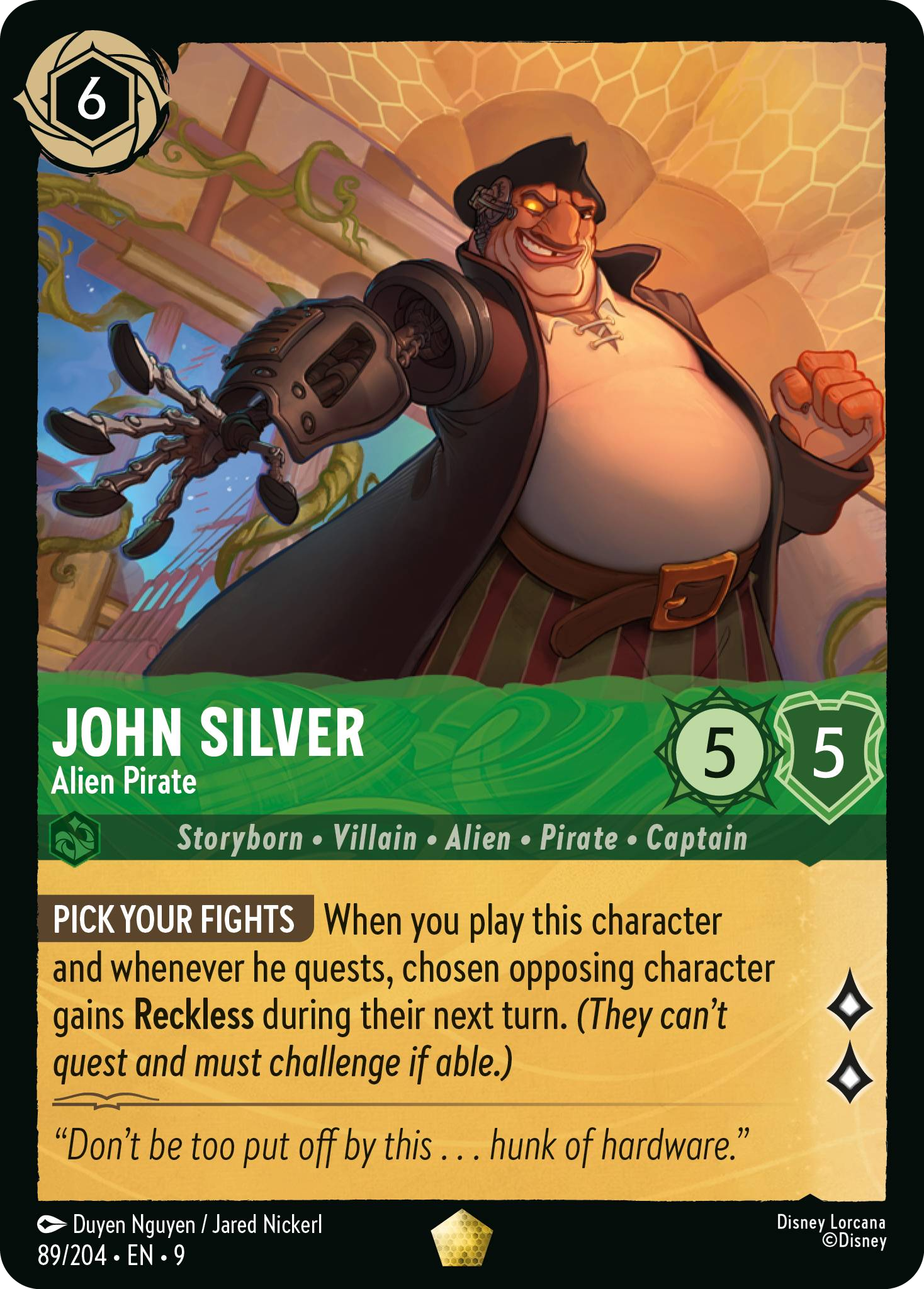 John Silver - Alien Pirate (Fabled - 089/204)  Legendary
